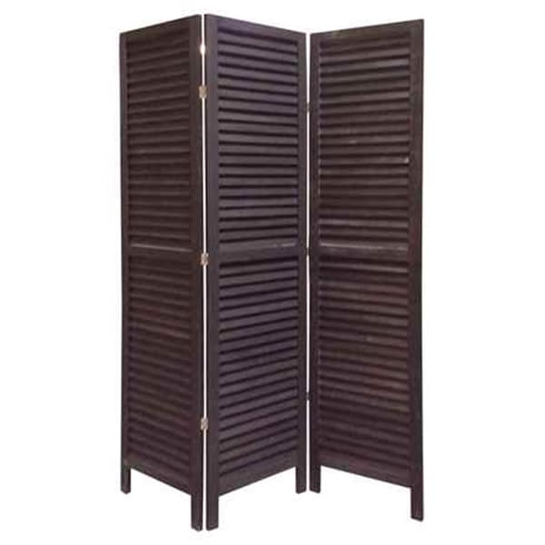 Screen Gems 3 Panel Shutter Room Divider SG237 BLACK Zoro
